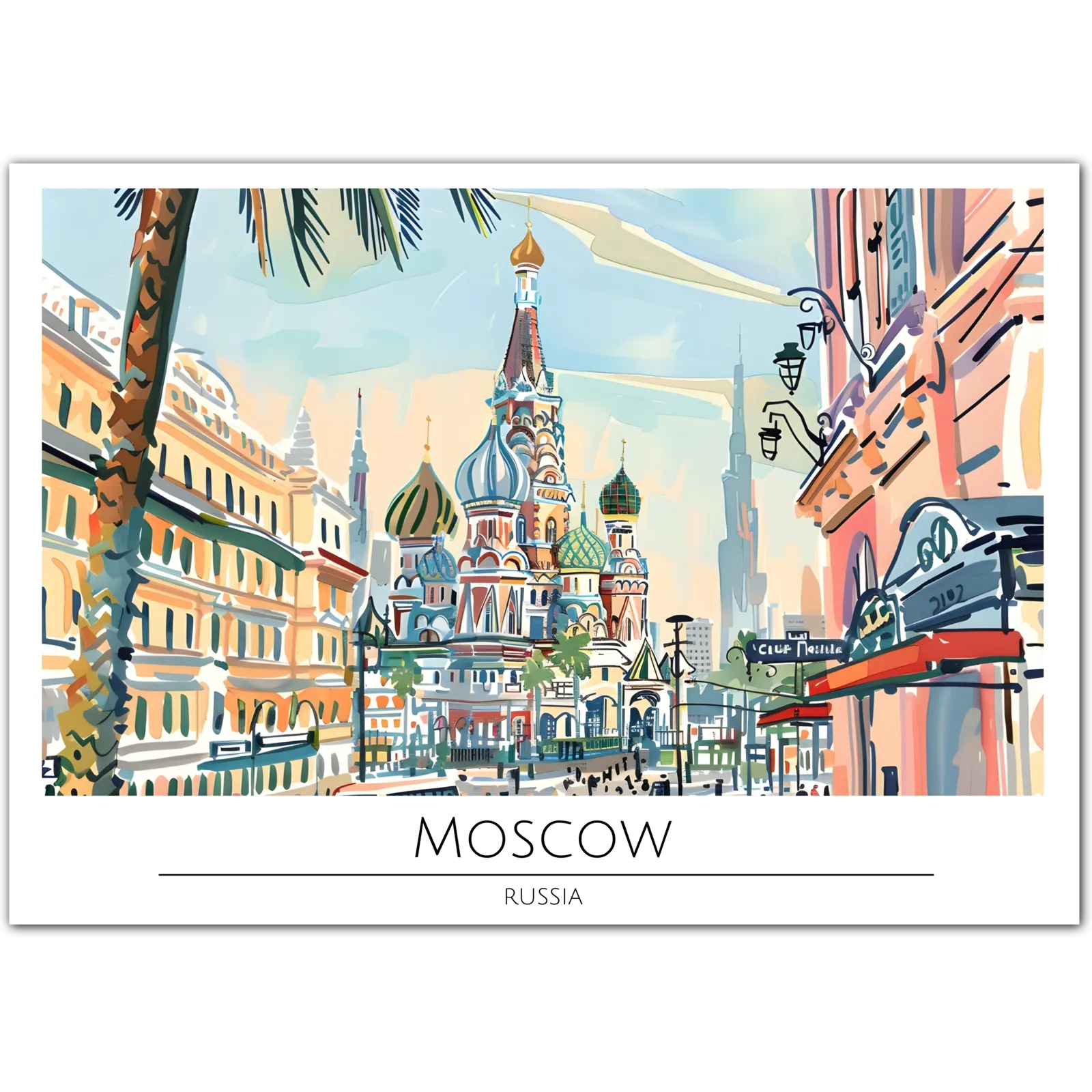 Majestic St. Basil's Cathedral - Moscow Cityscape Art Print