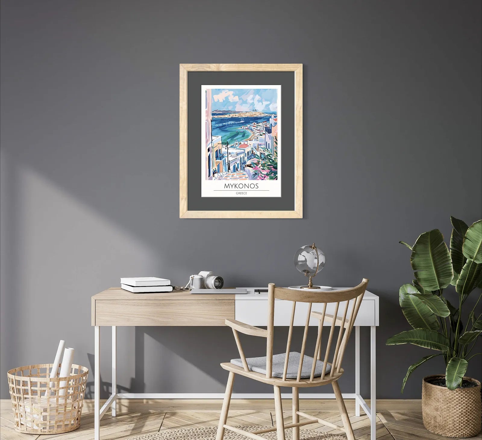 Mykonos Coastal View Art Print 2