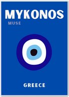 Mykonos Greek Evil Eye Protection Art Print