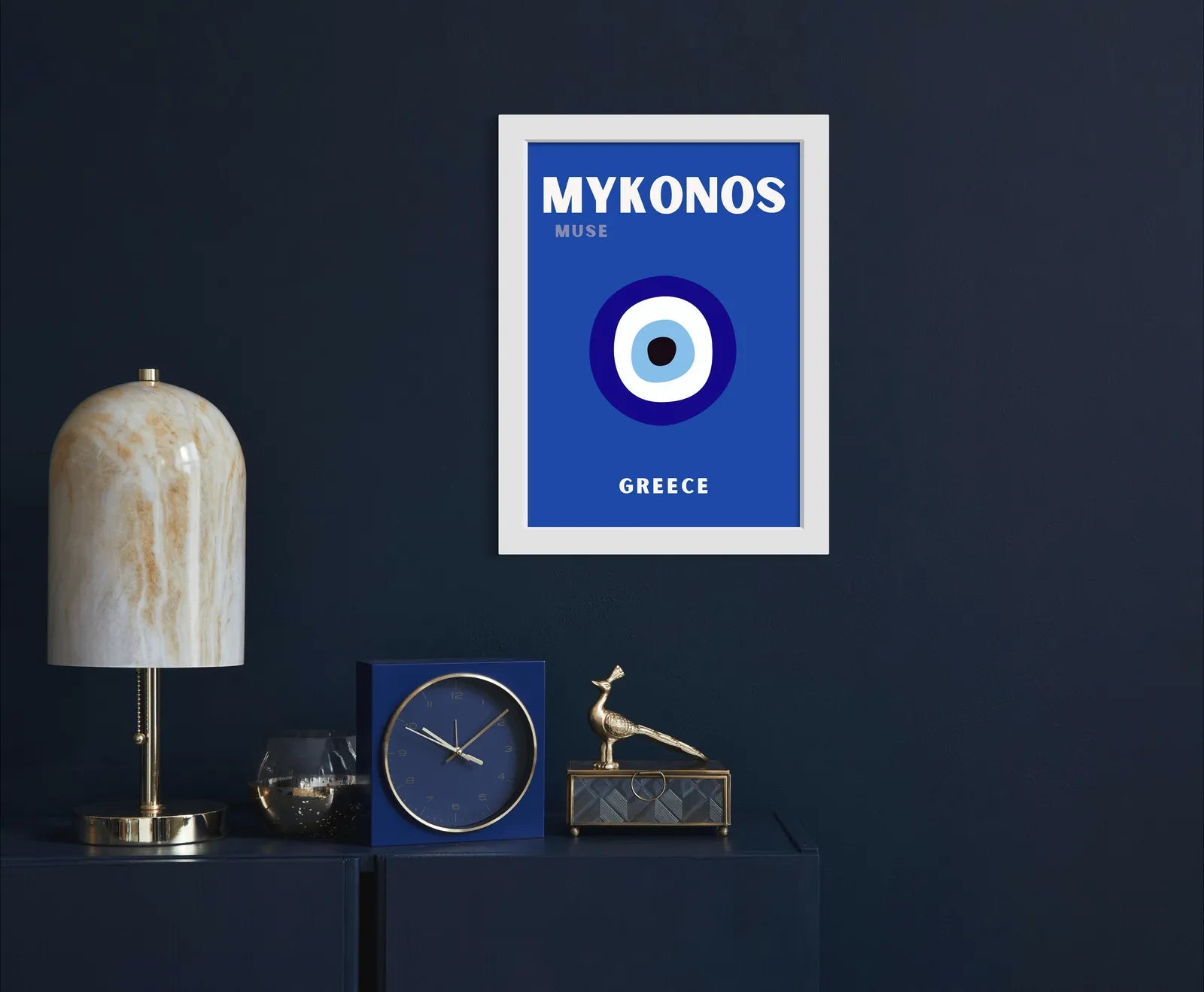 Mykonos Greek Evil Eye Protection Art Print