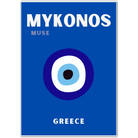 Mykonos Greek Evil Eye Protection Art Print