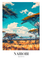 Nairobi Art Print With Golden Reserve And Modern Cityscape 3