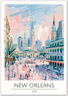 New Orleans Art Print - Lively Views of the French Quarter