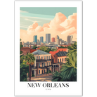 Vibrant New Orleans Art Print – Historic French Quarter in Pastels