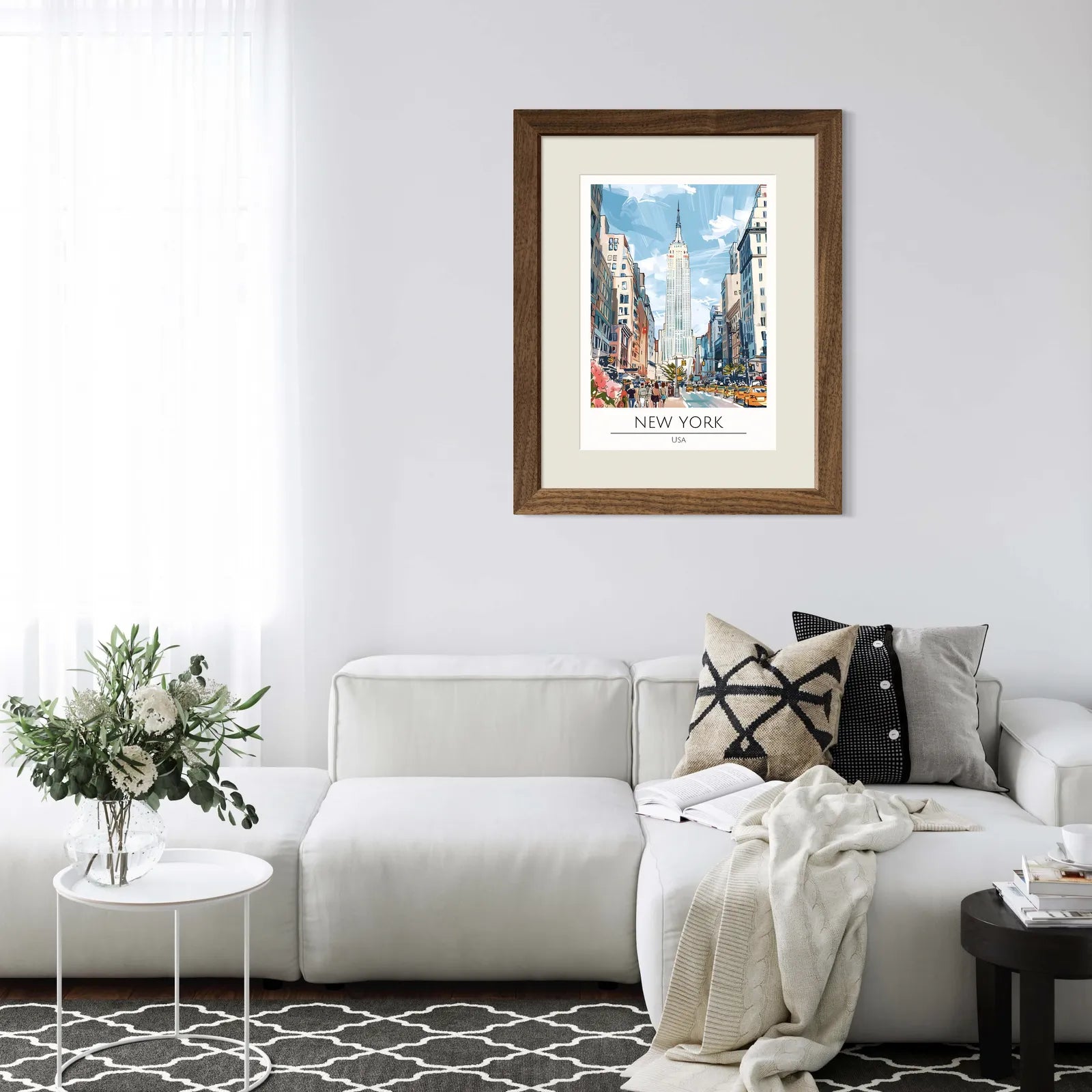 New York City Art Print - Empire State Building and City Streets