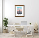 Classic New York Cityscape Art Print – Empire State Building in Retro Colours