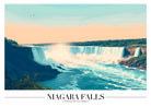 Niagara Falls Art Print with Iconic Waterfalls and Blue Waters 3