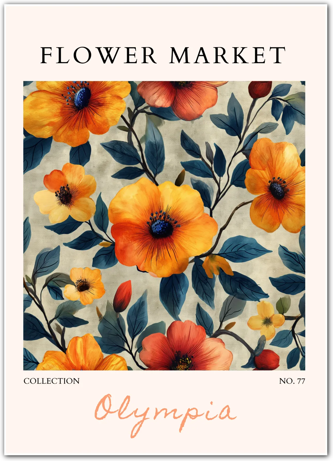 Sunset Blooms – Olympia Botanical Watercolour