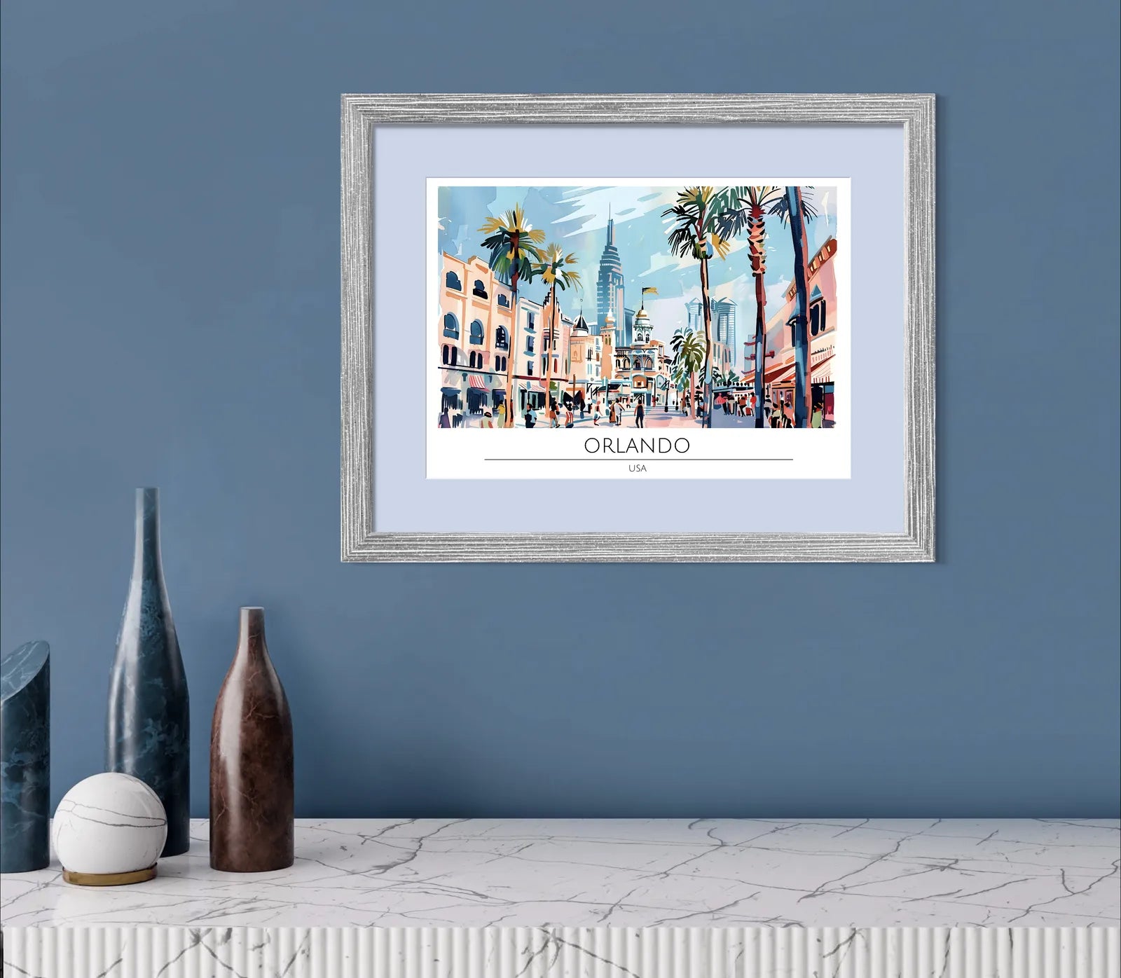 Orlando Cityscape - Florida Urban Art Print