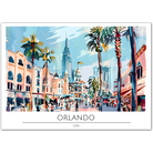 Orlando Cityscape - Florida Urban Art Print