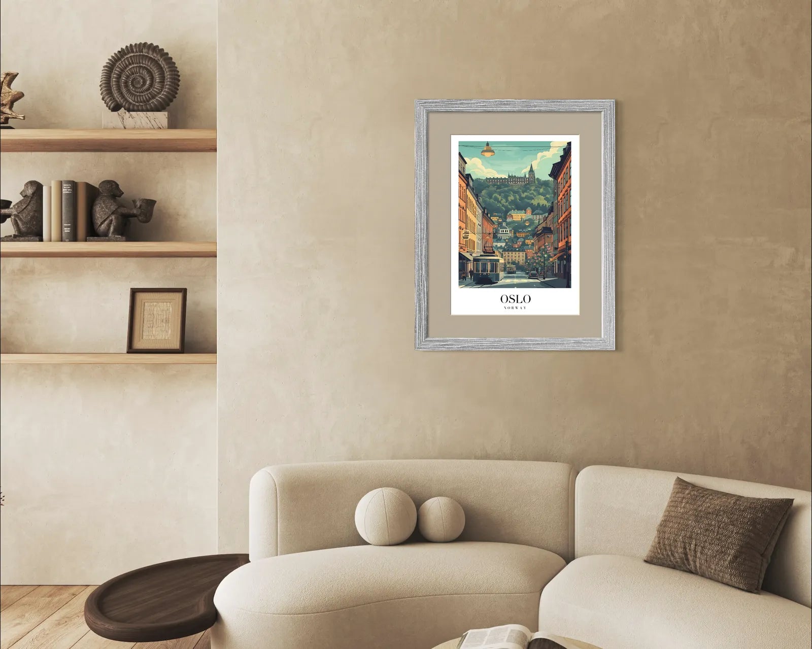 Charming Oslo City Art Print – Norwegian Architecture & Scenic Views