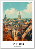 Timeless Oxford Cityscape Art Print – Vintage Style English Architecture