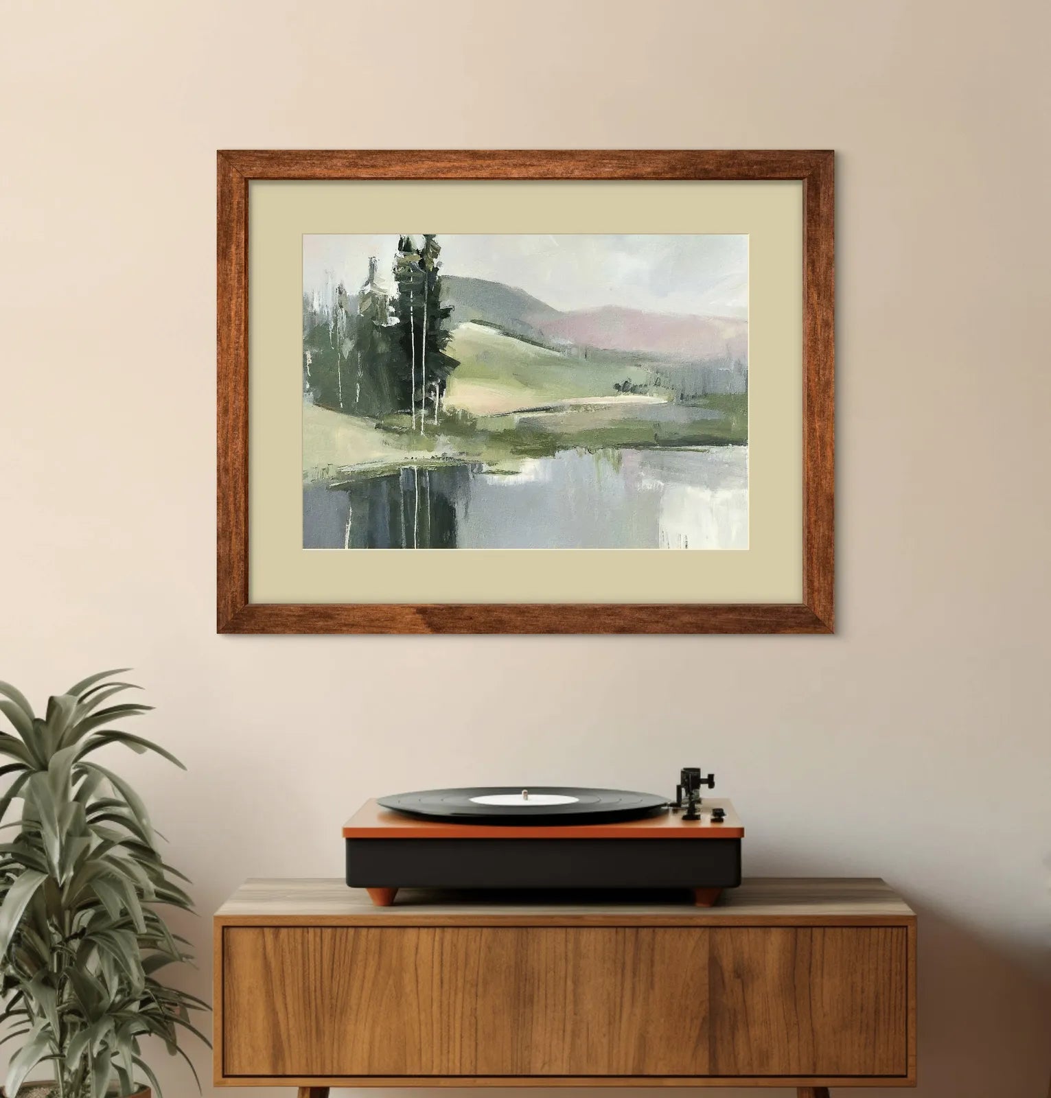 Reflections Near the Pines – A Still Countryside Mirror