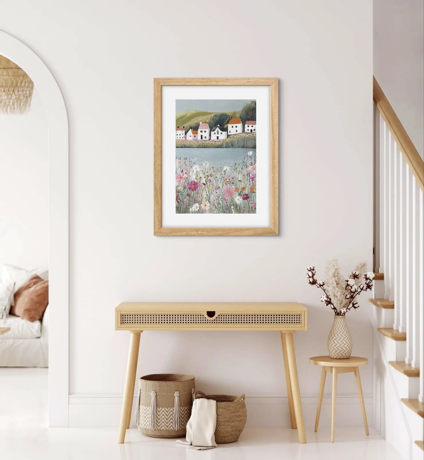 Riverbank Serenity – Floral Waterside Hamlet