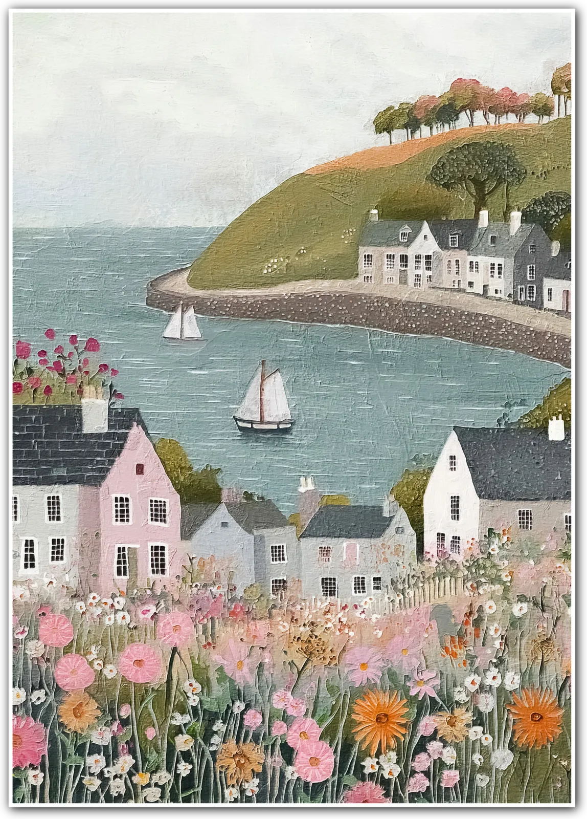 Harbour View Haven – Pink Roofs and Coastal Calm