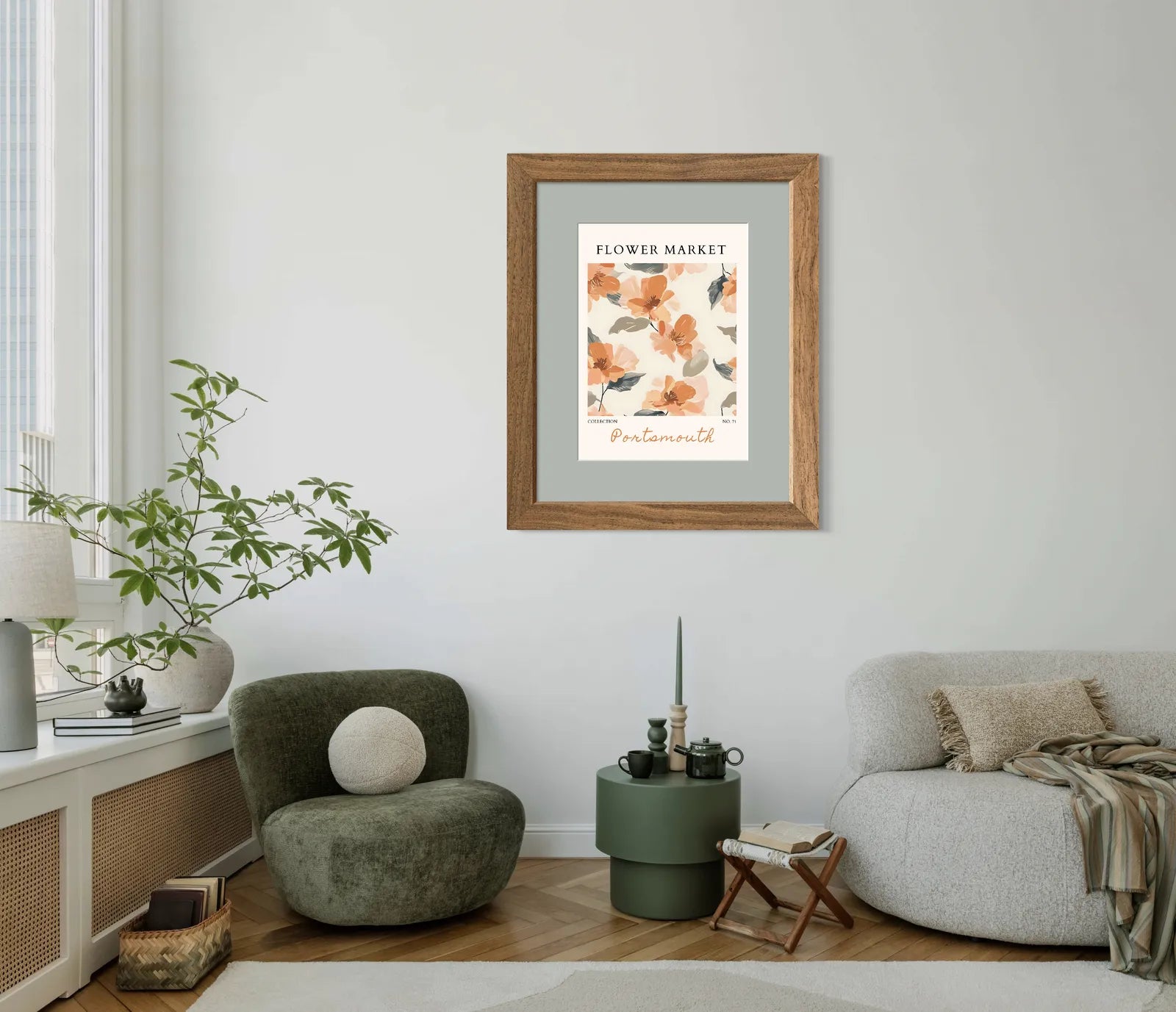 Peach Petal Drift – Portsmouth Painterly Floral Print