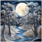 Moonlit Serenity: Layered Paper Cut-out Winter Art Print 3