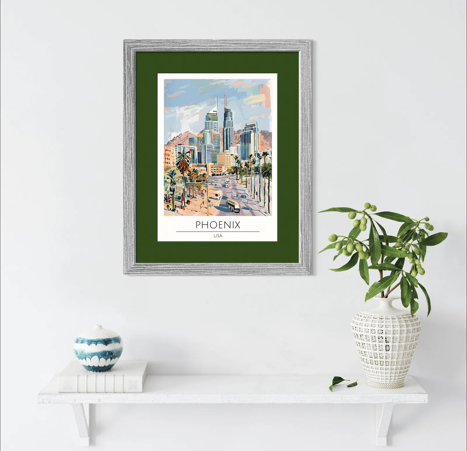 Phoenix USA Art Print – Desert Cityscape