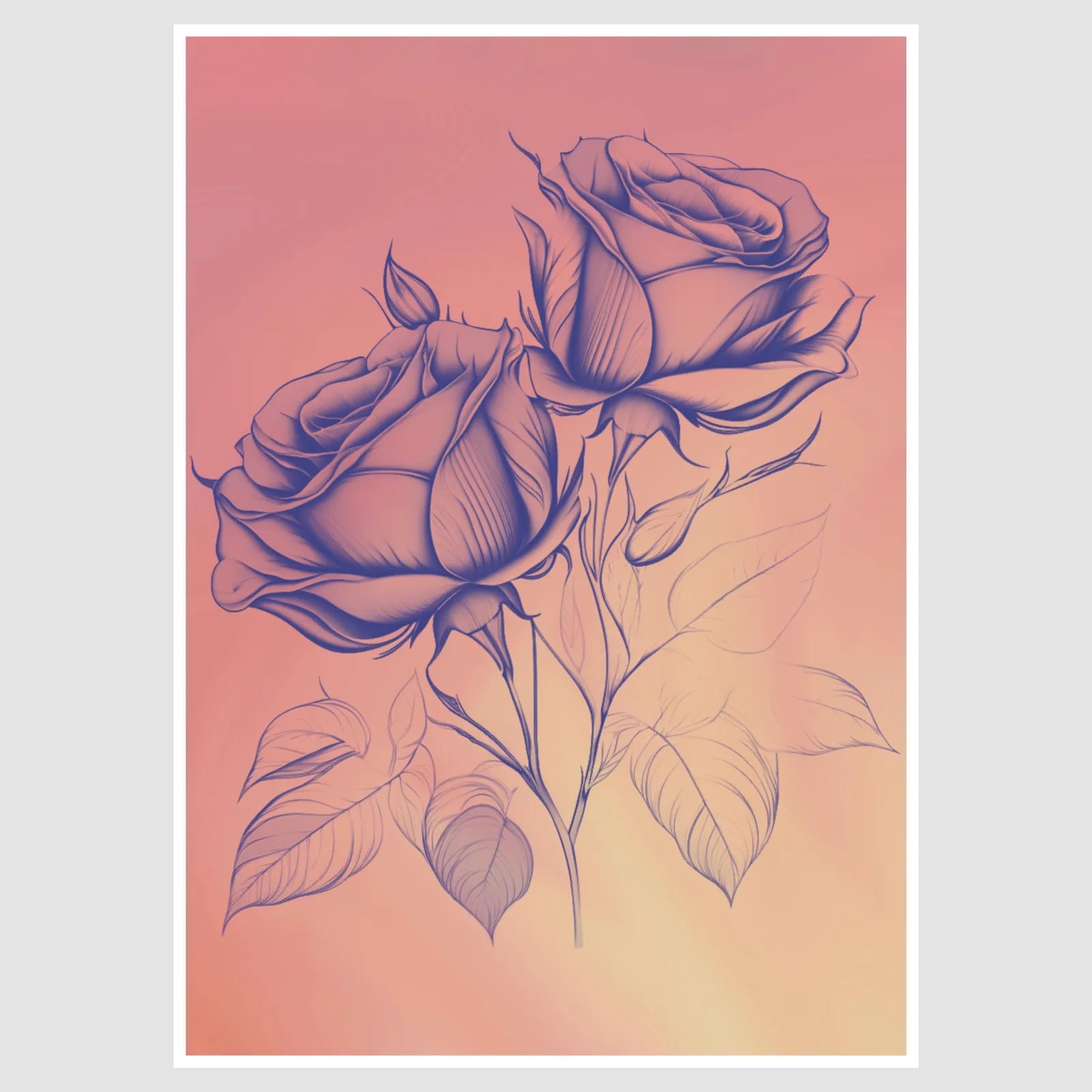 Pink Roses Original Wall Art