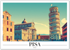 Pisa Italy Art Print with Leaning Tower