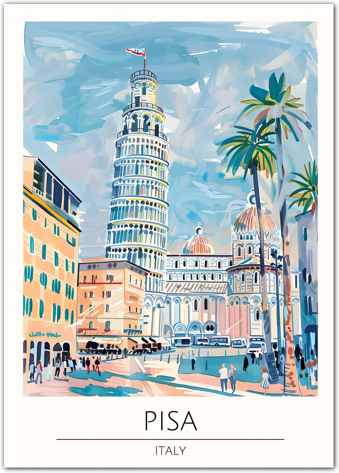 Pisa Italy Art Print – Leaning Tower of Pisa