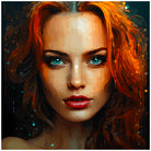 Gorgeous Red Head Pixelated Wall Art 3