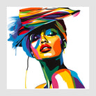 Elegant Lady In Designer Hat Art Print 1