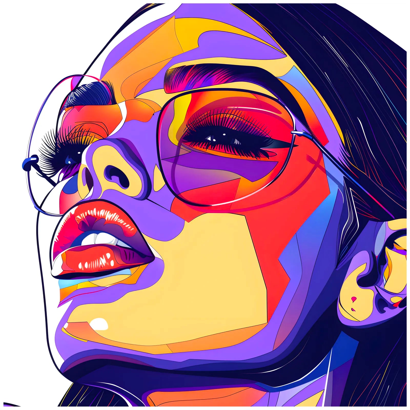 Vibrant Pop Art Woman Digital Art 3