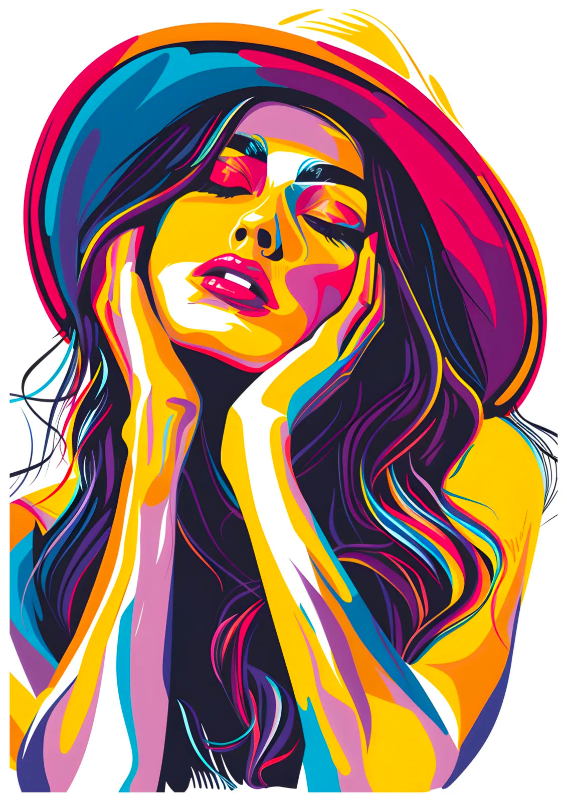 Country Girl In Hat Pop Art Print 3