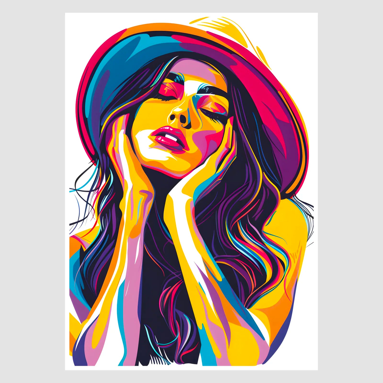 Country Girl In Hat Pop Art Print 1