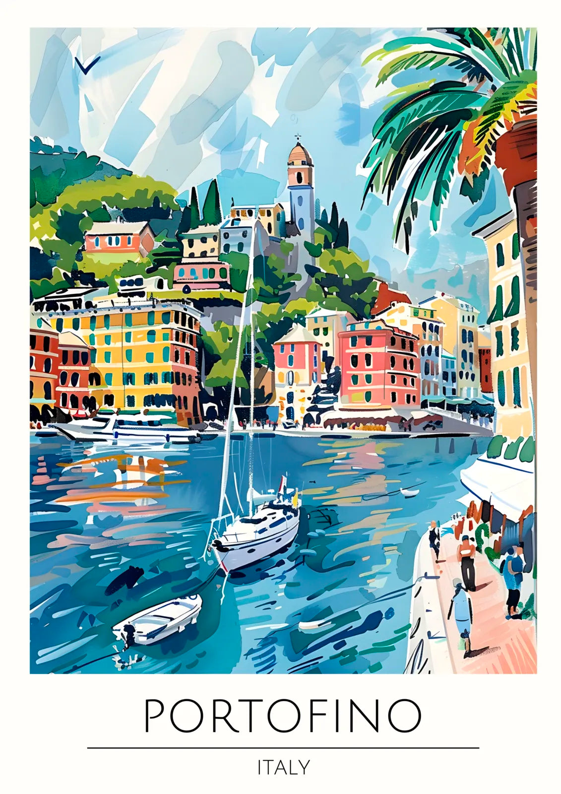 Portofino Serene River View Art Print 3