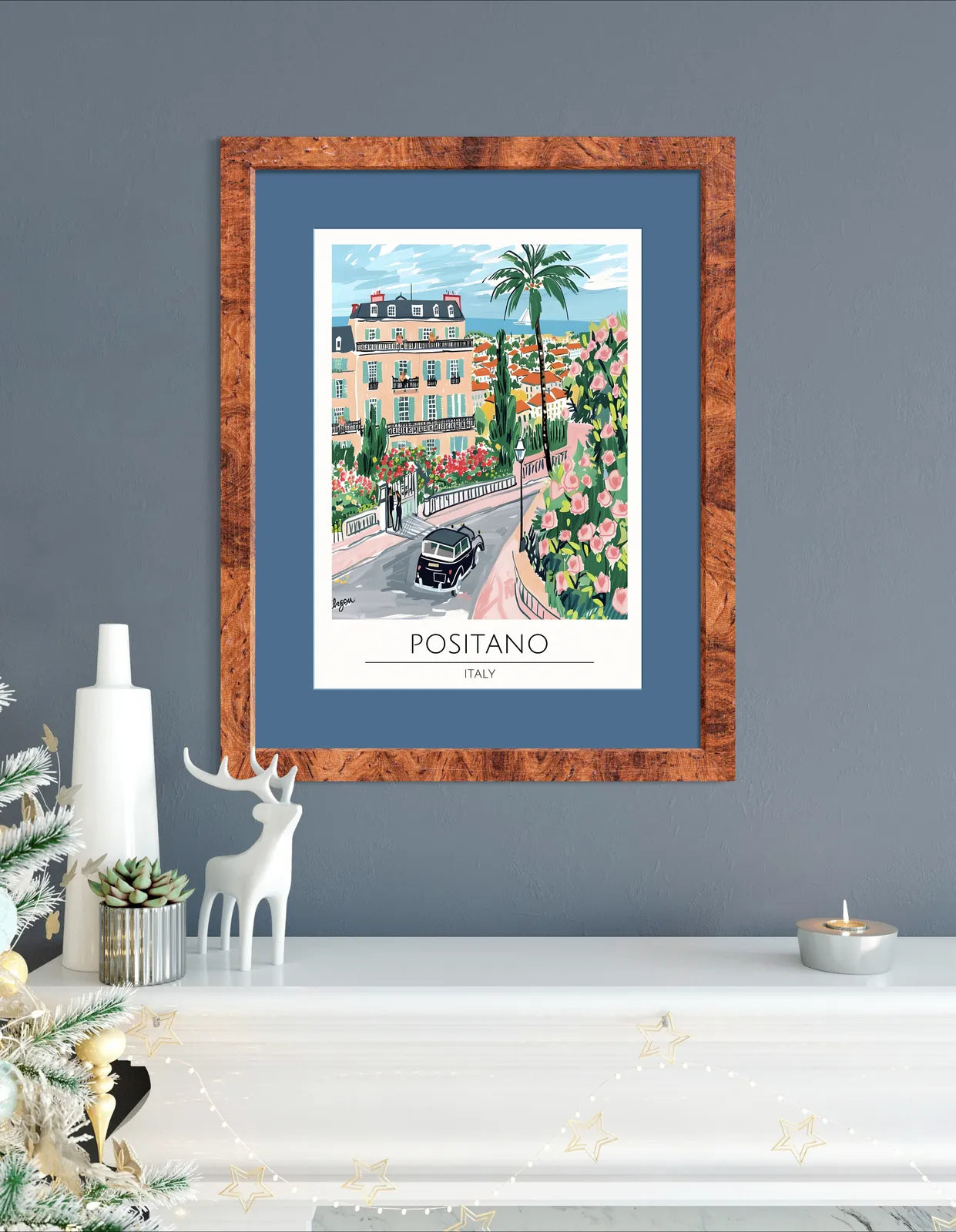 Positano Italy Art Print – Scenic Amalfi Coast