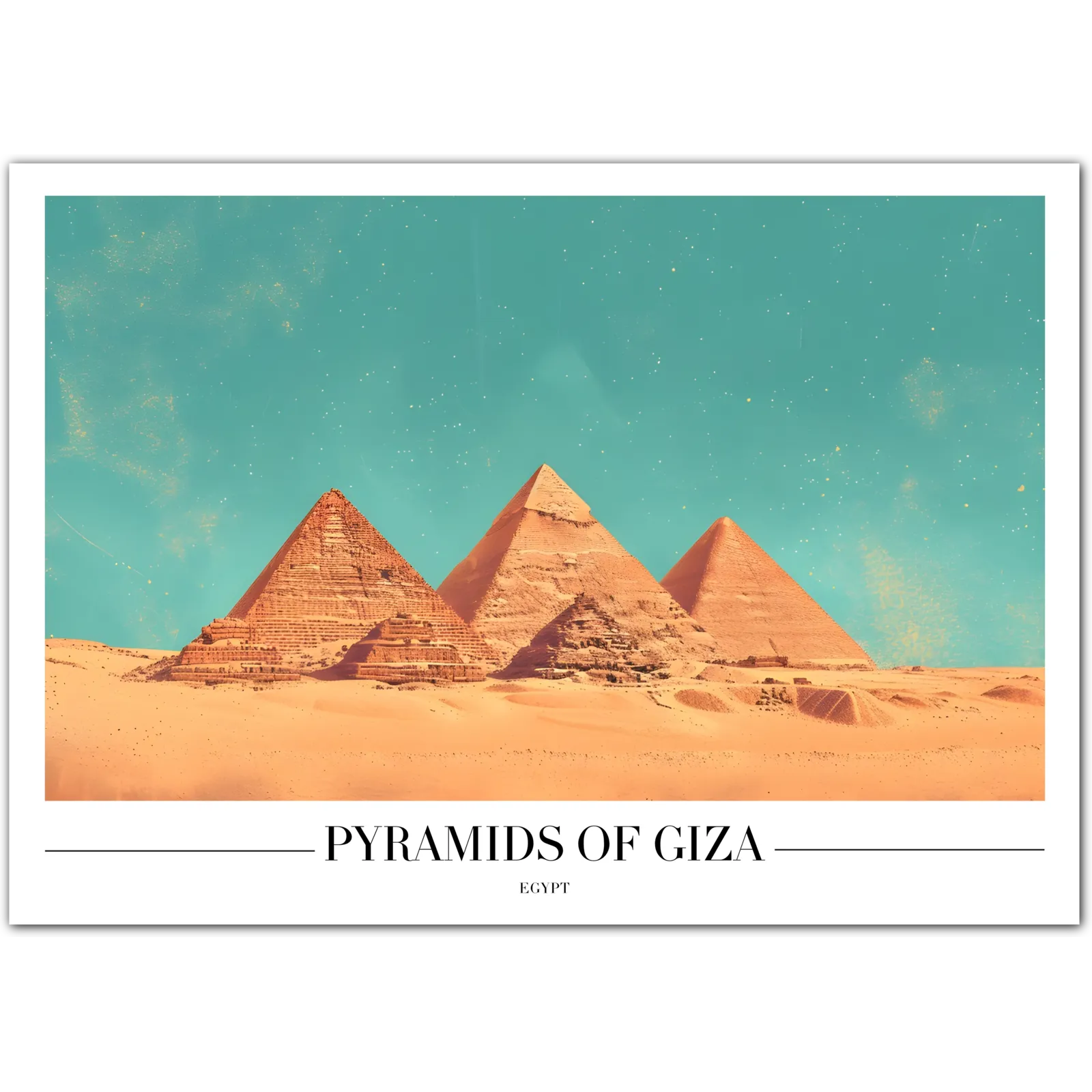 Pyramids of Giza Egypt Art Print