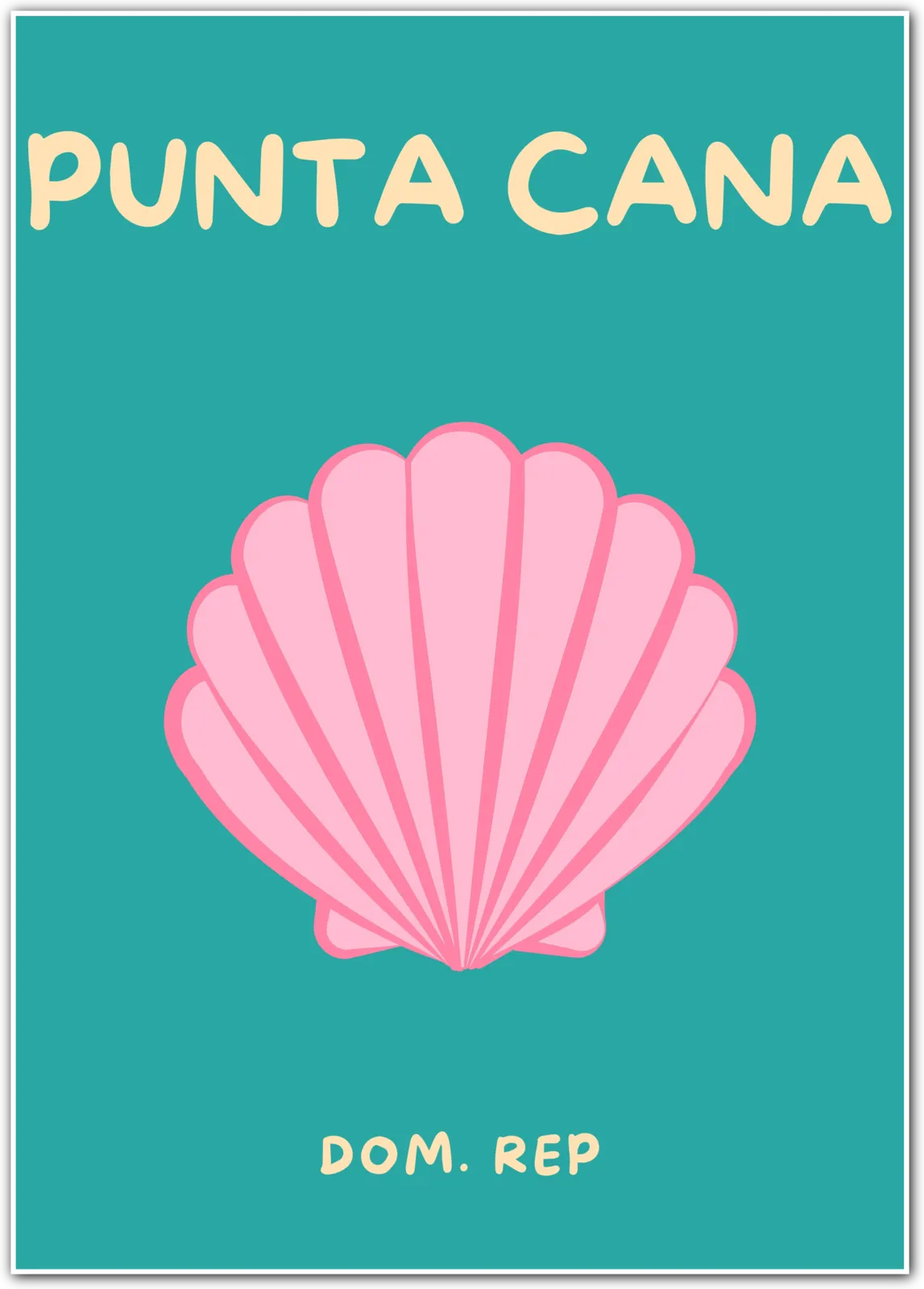 Punta Cana Seashell Tropical Paradise Art Print