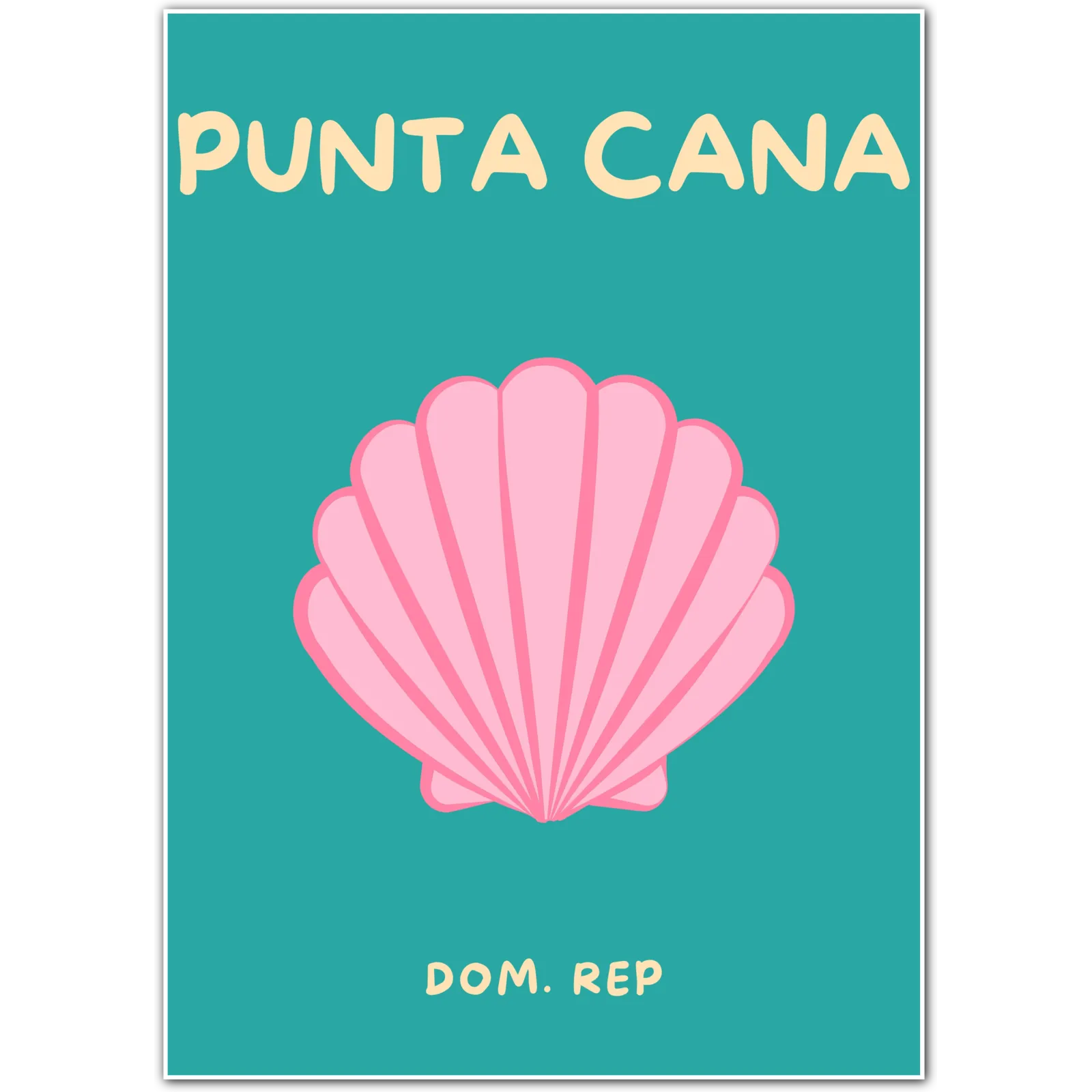 Punta Cana Seashell Tropical Paradise Art Print