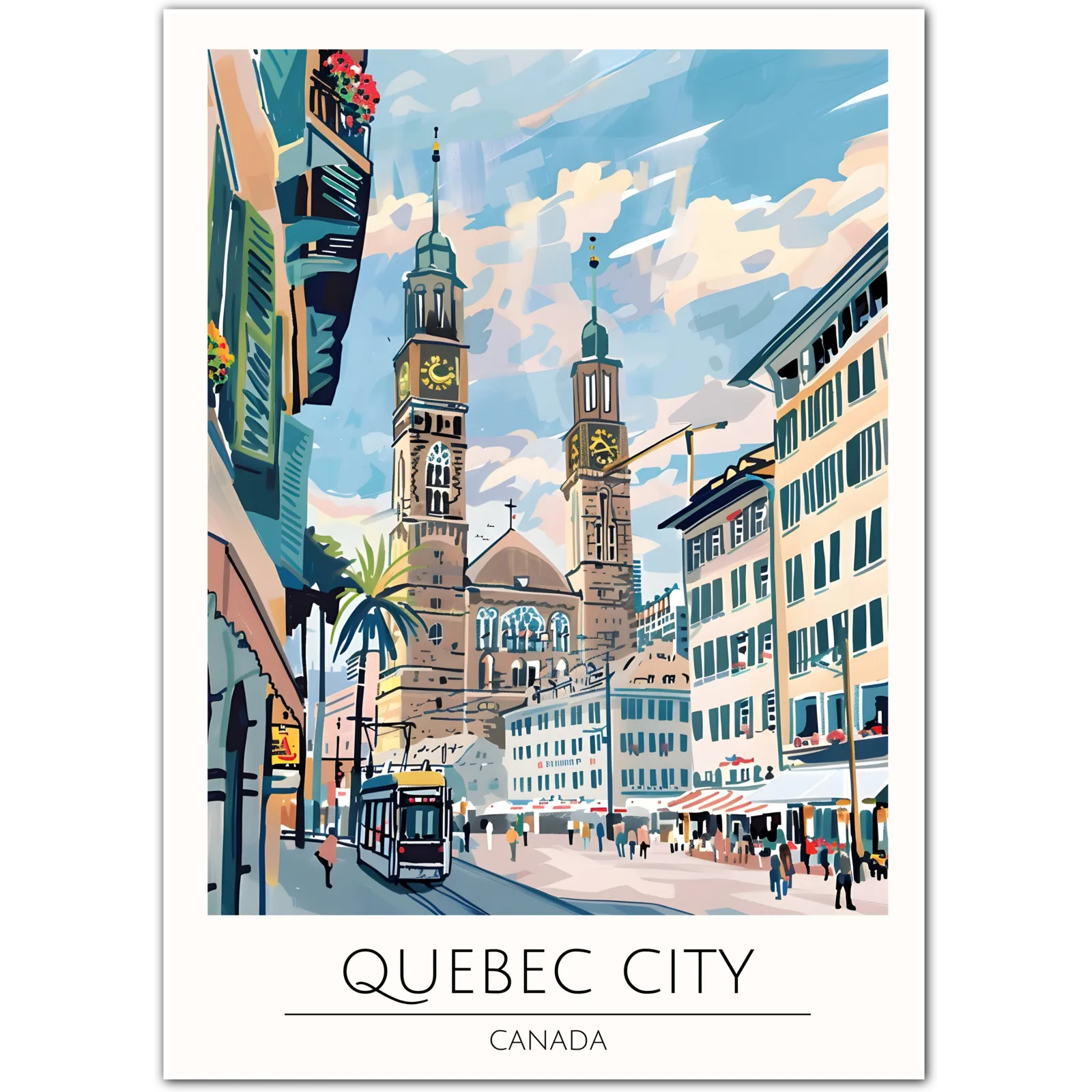 Quebec City Canada Art Print – Historic Charm