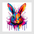 Paint Splash Rabbit Digital Art Print 1