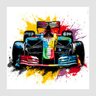 F1 Race Car Bursting Through The Paint Artwork 1