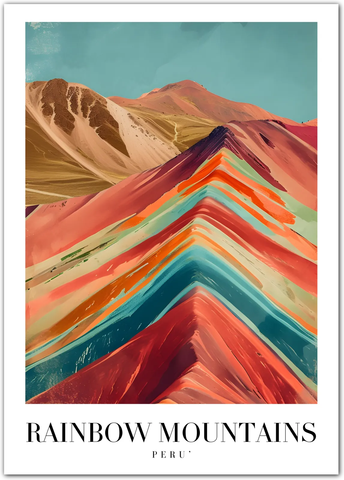 The Colourful Rainbow Mountains of Peru: A Natural Wonder Art Print