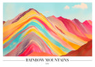 Rainbow Mountains of Peru  Art Print With Vibrant Colours 3