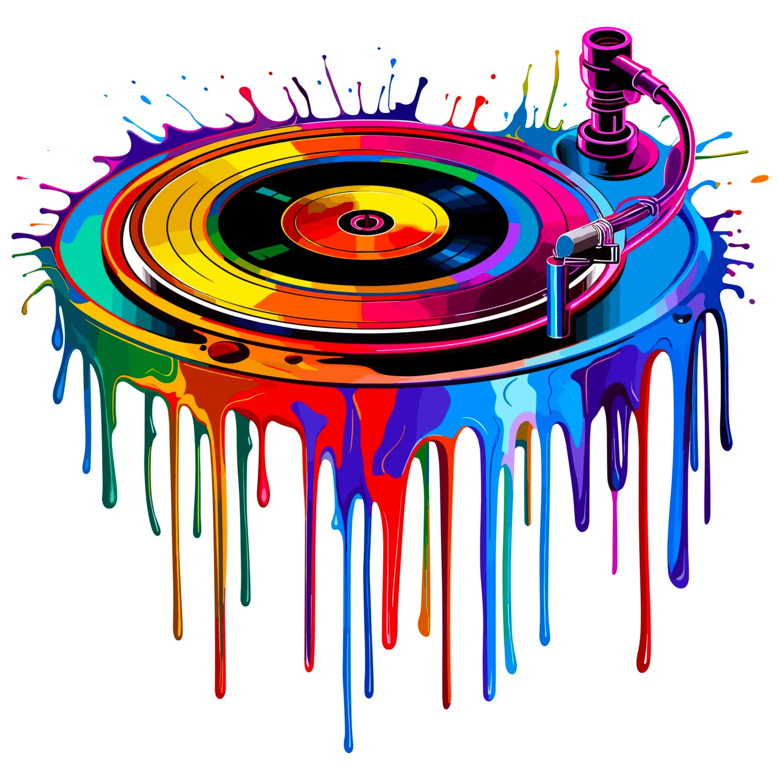 Fusion Of Colours LP On Turntable Art Print 3