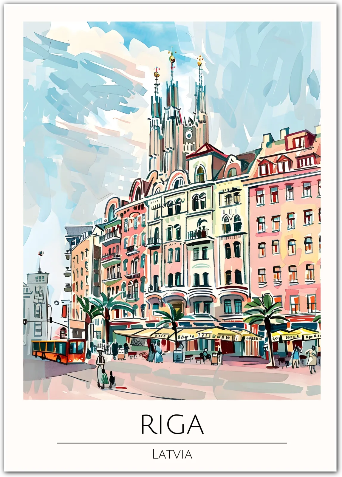 Riga Latvia Art Print – Charming Cityscape