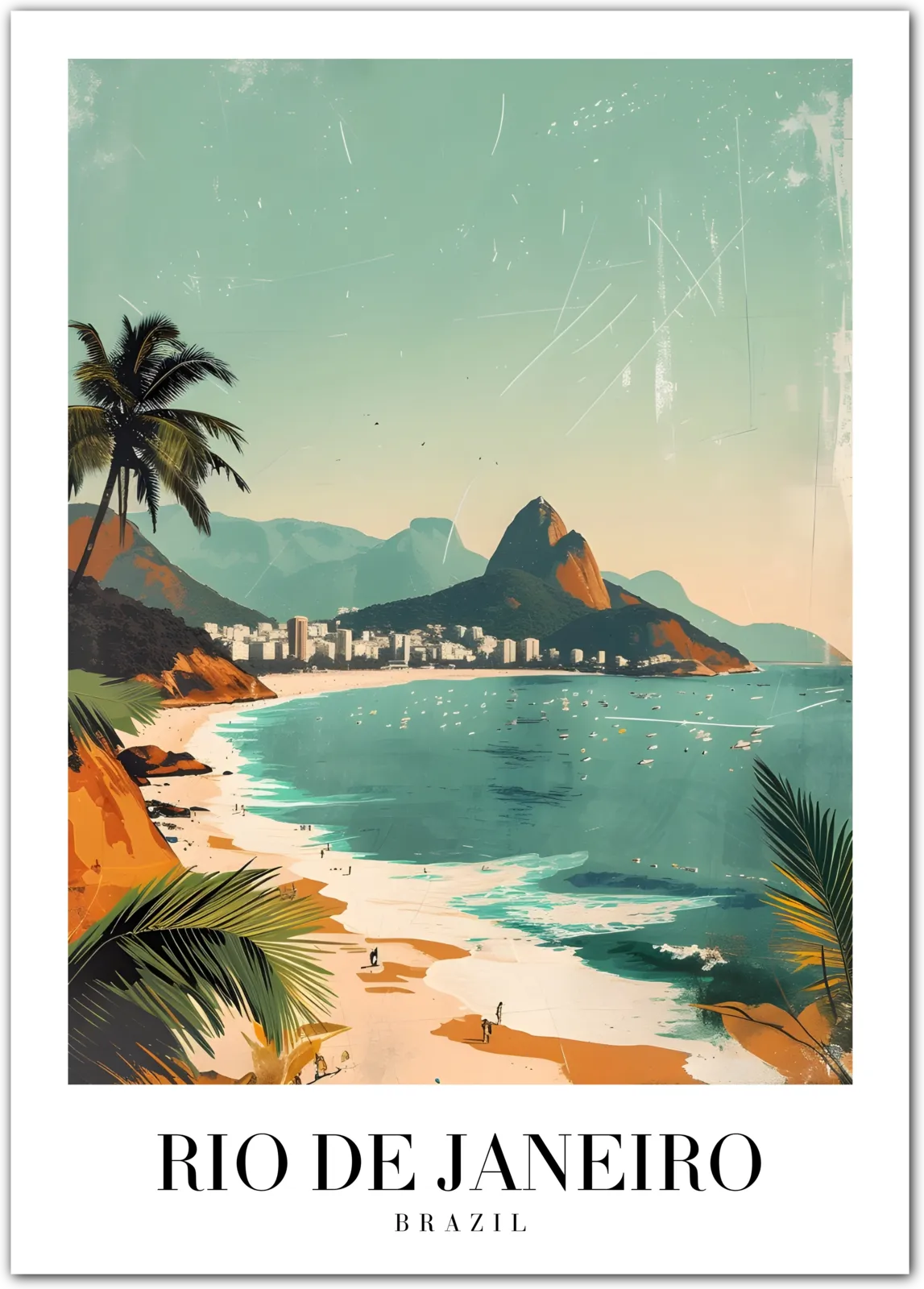 Tropical Rio de Janeiro: Iconic Beaches and Sugarloaf Mountain Art Print