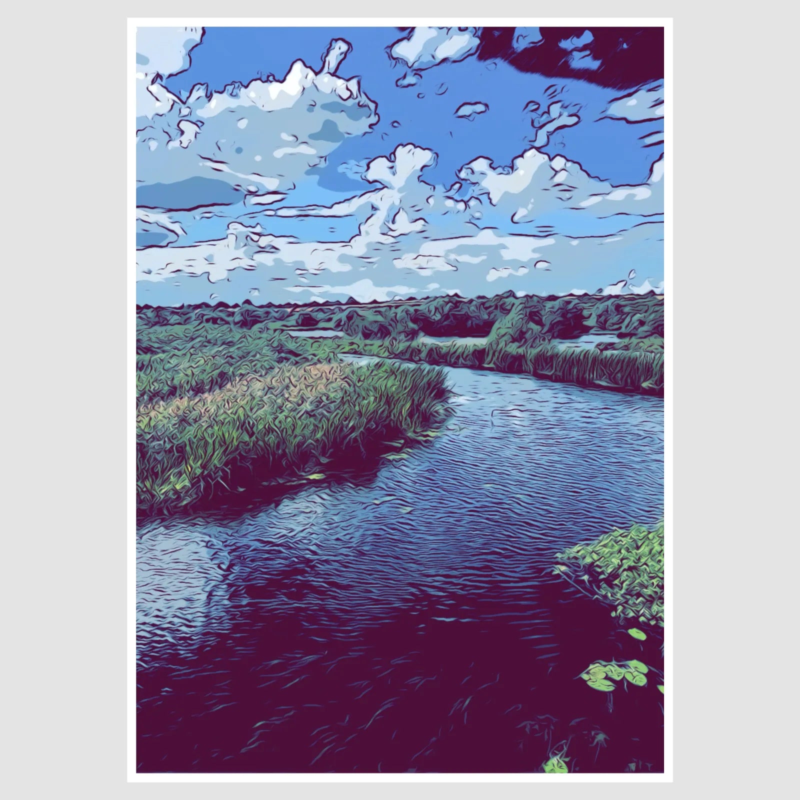 Country River Wall Hanging Art Print