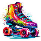 Designer Paint Splash Roller skates Art Print 3