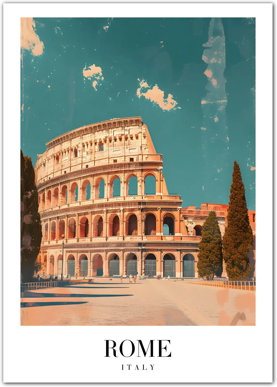 The Majestic Colosseum: Iconic Roman Landmark Art Print