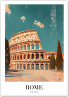 The Majestic Colosseum: Iconic Roman Landmark Art Print