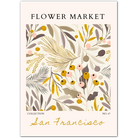 Golden Botanicals of San Francisco – Mid-Century Modern Floral Art Print