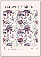 Santorini Sunset Leaves – Mid-Century Floral Abstract