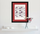 Santorini Sunset Leaves – Mid-Century Floral Abstract